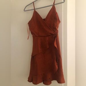 Altar d’state cocktail mini dress in burnt orange